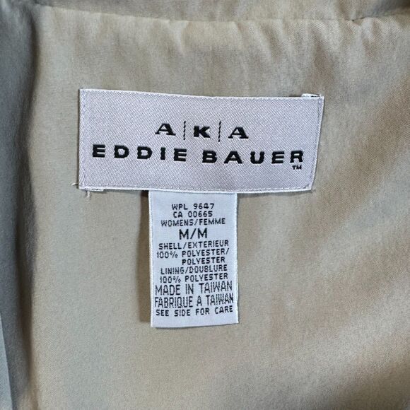 Vtg Eddie Bauer tan belted double breasted trench coat womens M heritage classic - Picture 3 of 8